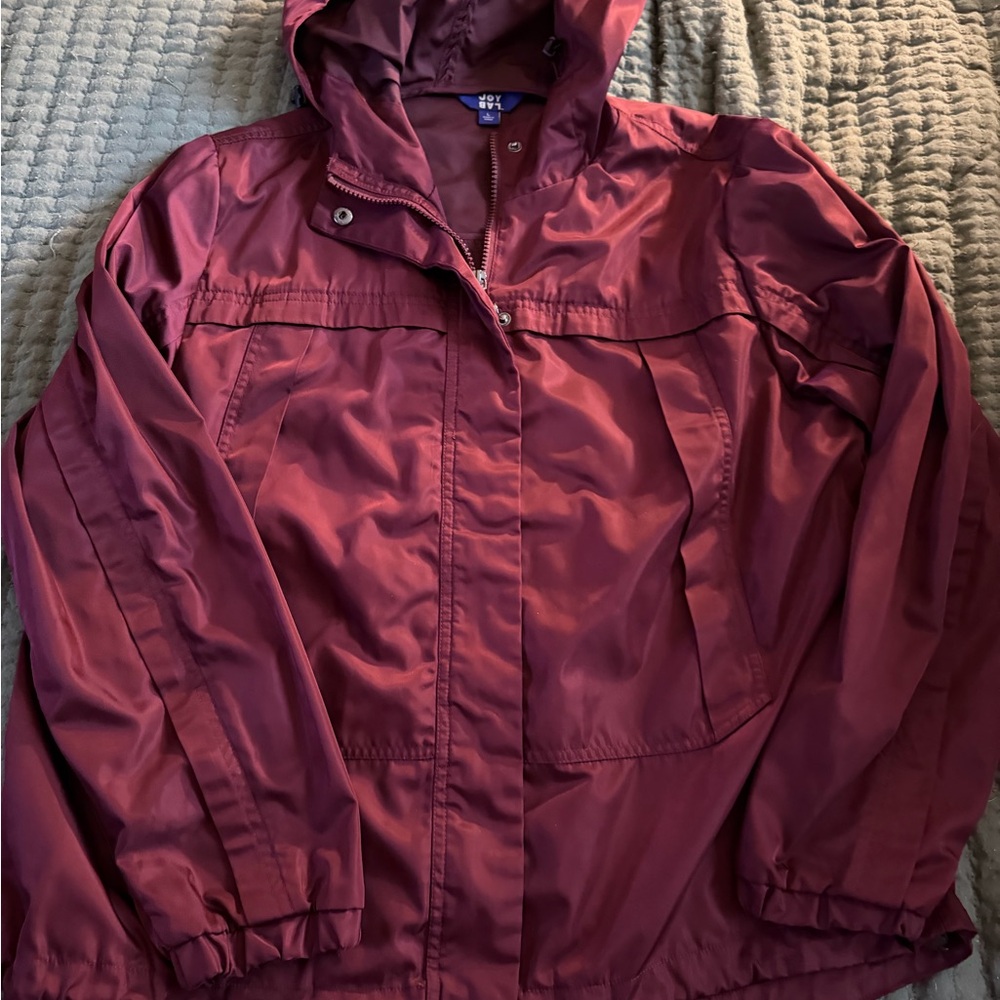 Old Navy Lightweight Hooded Windbreaker Jacket – Maroon/Burgundy